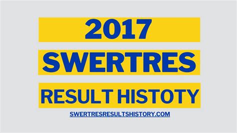 Swertres Result History Summary 2017.